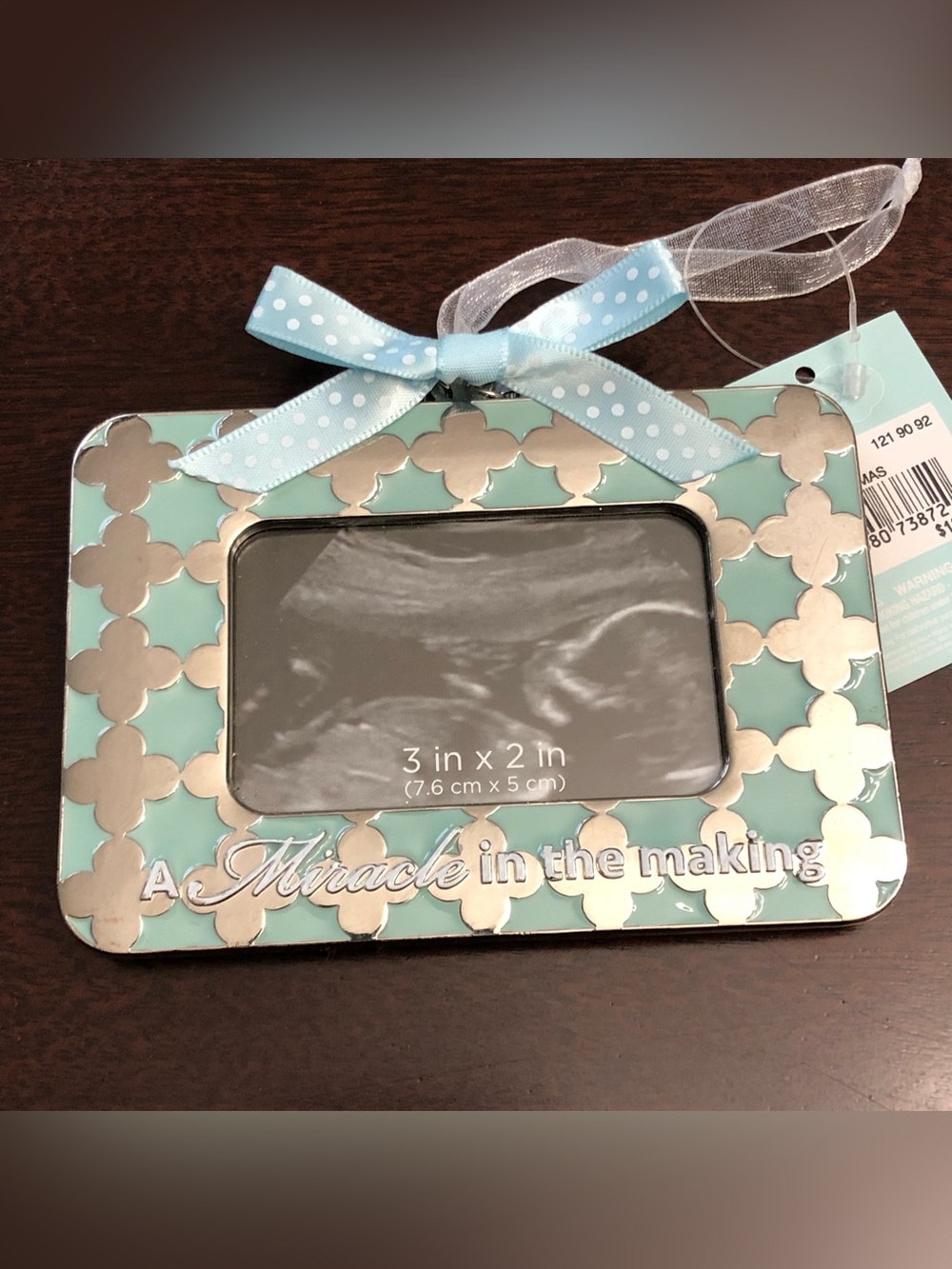 Hallmark Keepsake “A Miracle in the Making” Sonogram Frame Ornament